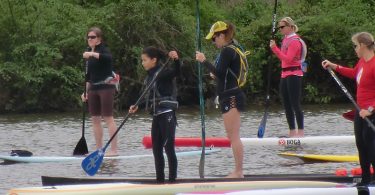 Paddleboarding on the James