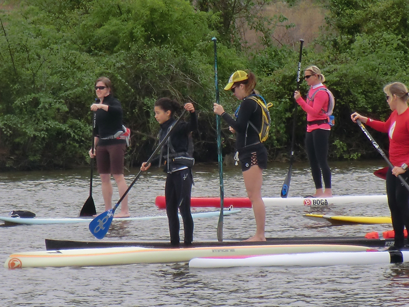 Paddleboarding on the James