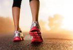 Runner prepares to run