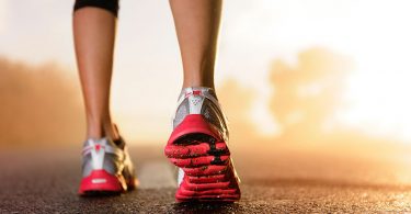 Runner prepares to run