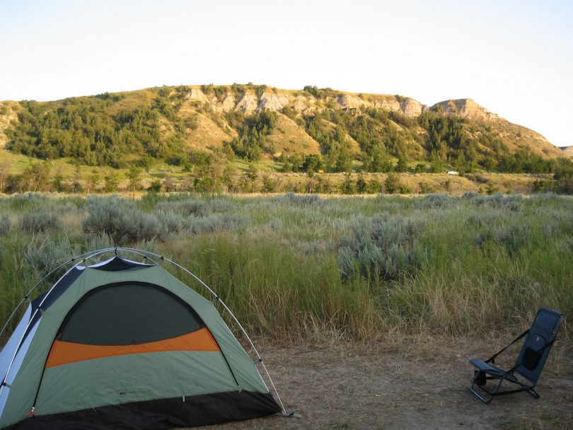 Camping in Theodore Roosevelt National Park, North Dakota (Flickr by stereogab)