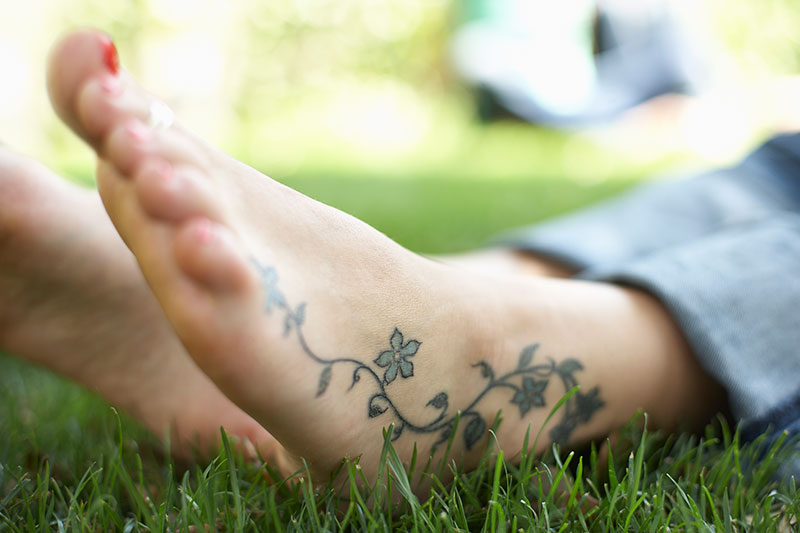 Tattooed ankle
