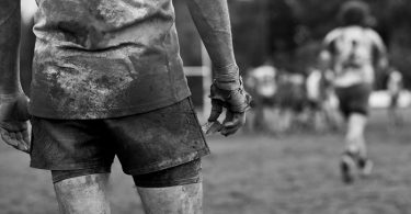 Runner in a mud run