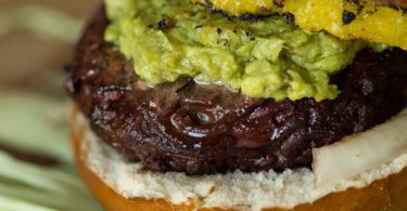 Pineapple Burger with Avocado Cream Spread