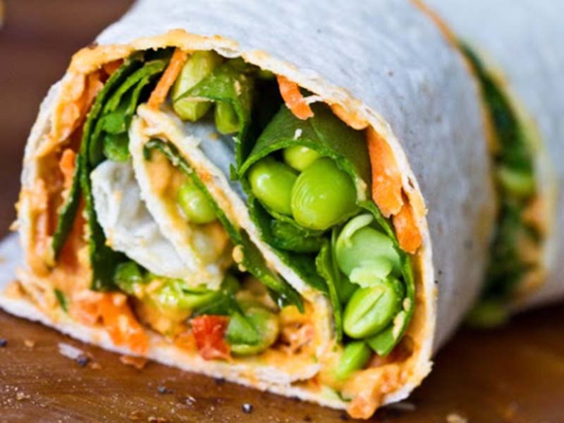 Bullseye and Hummus Spiral Wraps