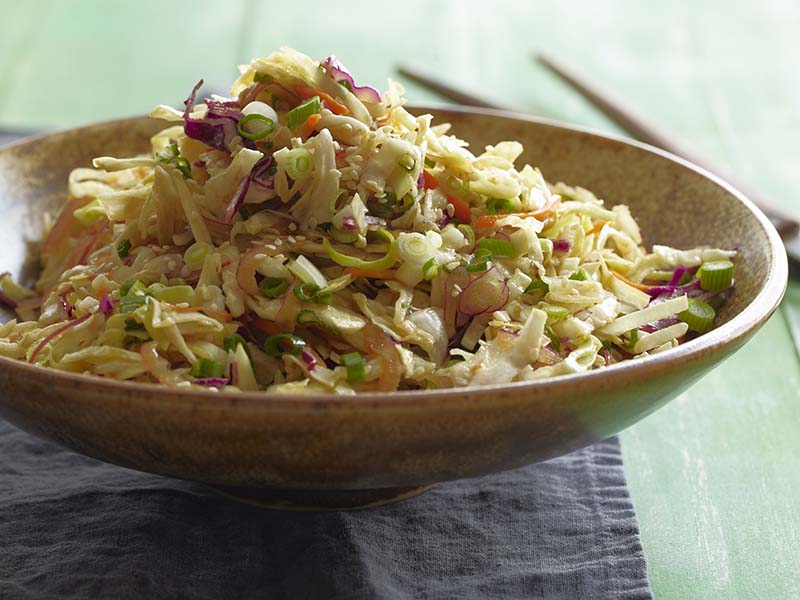 Asian Slaw with  Ginger-Nut Dressing