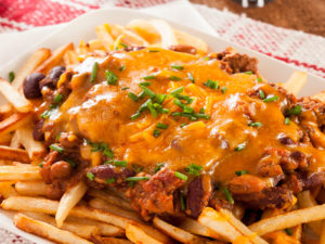 loaded chili cheese french fries